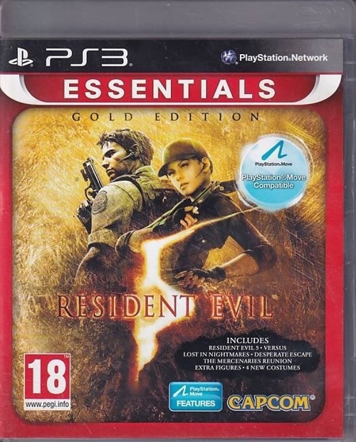 Resident Evil 5 Gold Edition - Essentials - PS3 (B Grade) (Genbrug)